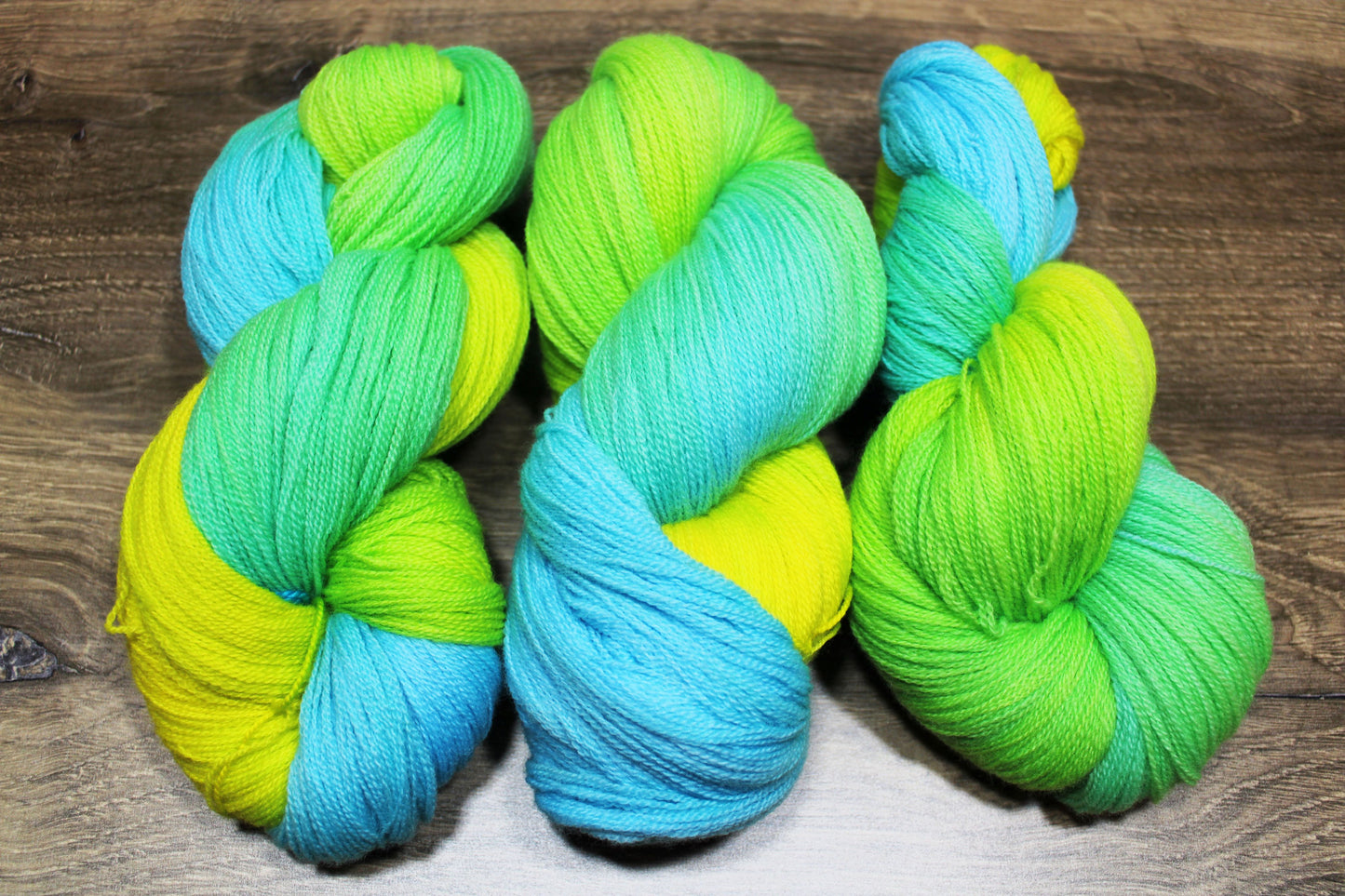Blue & Yellow Lace Weight Yarn