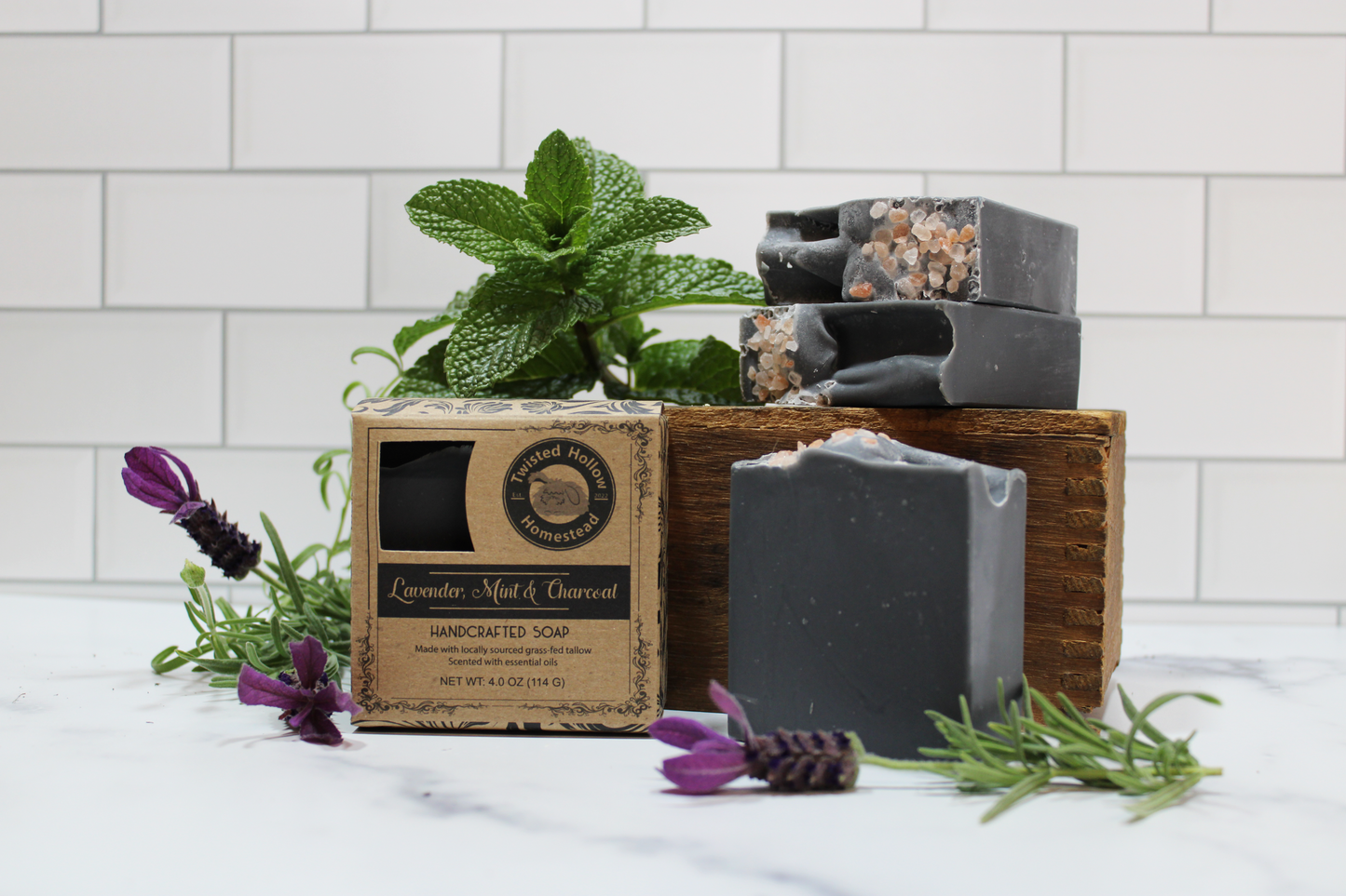 Lavender Mint & Charcoal Soap